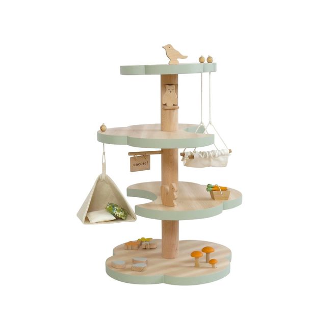 Grand arbre et ses animaux en bois-product