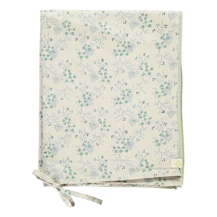 Housse de couette Minako Floral en coton | Bleu- Image produit n°0