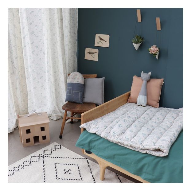 Couverture matelassée brodée main en coton-product