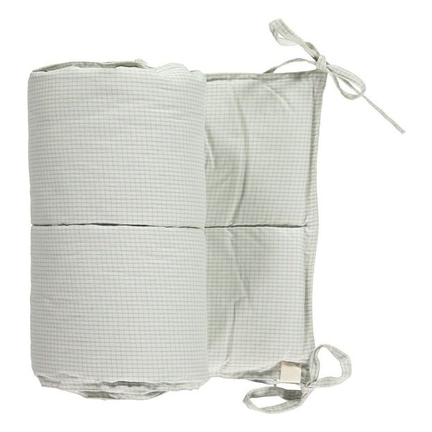 Tour de lit à carreaux en coton 190x35 cm-product
