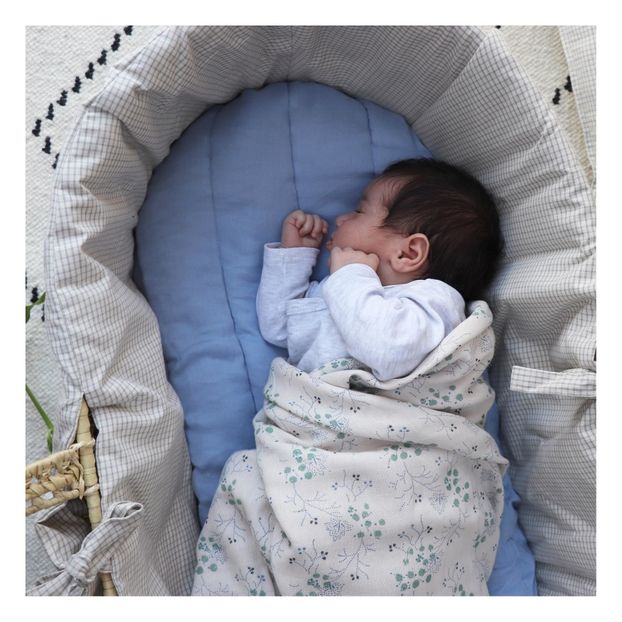 Floral Hand Embroidered Lightweight Blanket/Swaddle -product