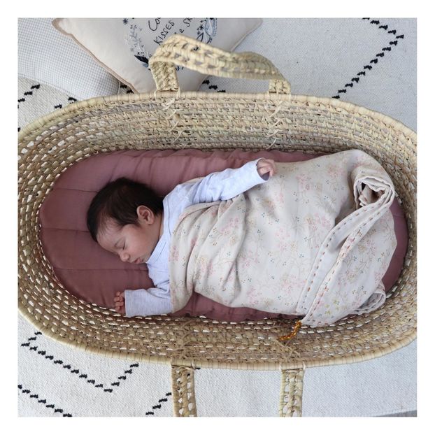 Floral Hand Embroidered Lightweight Blanket/Swaddle -product