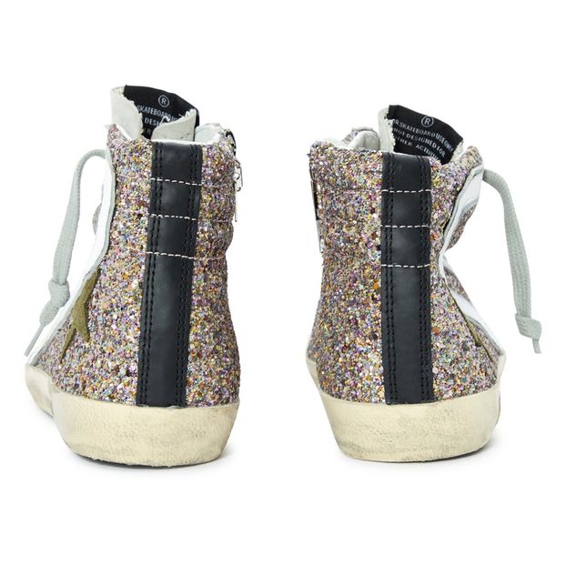 Zapatillas Lentejuelas con Cremallera Cordones Slide-product