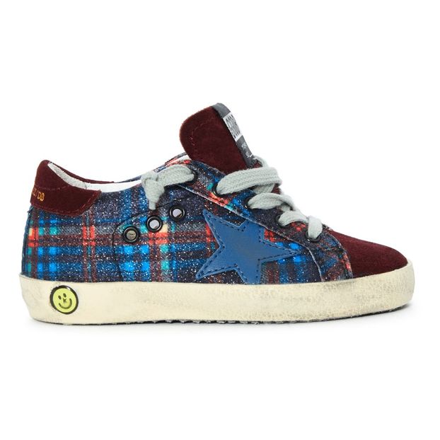 Zapatillas a Cuadros Purpurina Cordones Superstar -product
