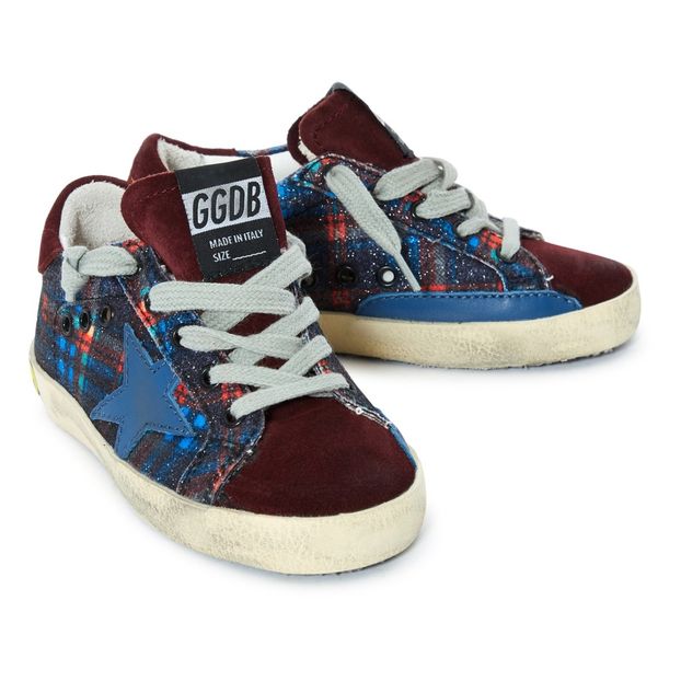 Zapatillas a Cuadros Purpurina Cordones Superstar -product