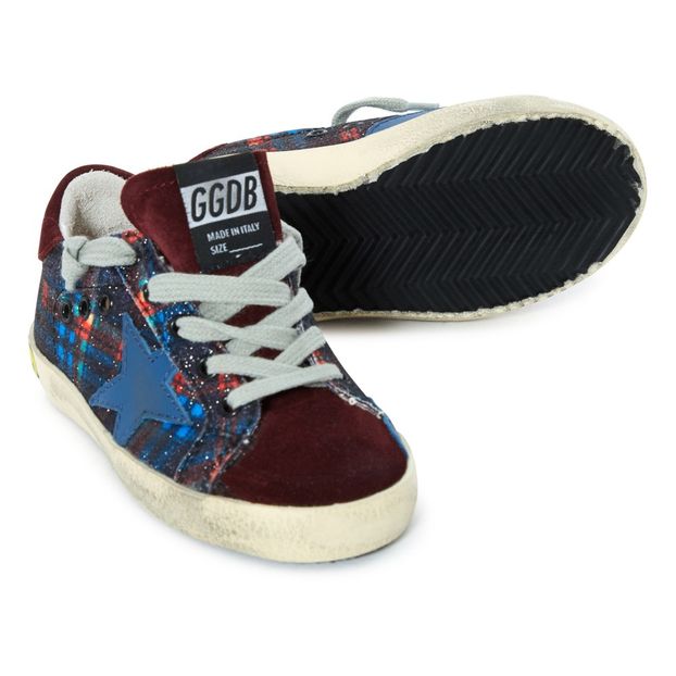 Zapatillas a Cuadros Purpurina Cordones Superstar -product