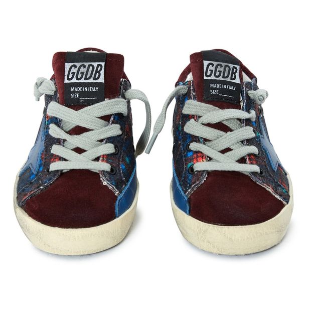 Zapatillas a Cuadros Purpurina Cordones Superstar -product