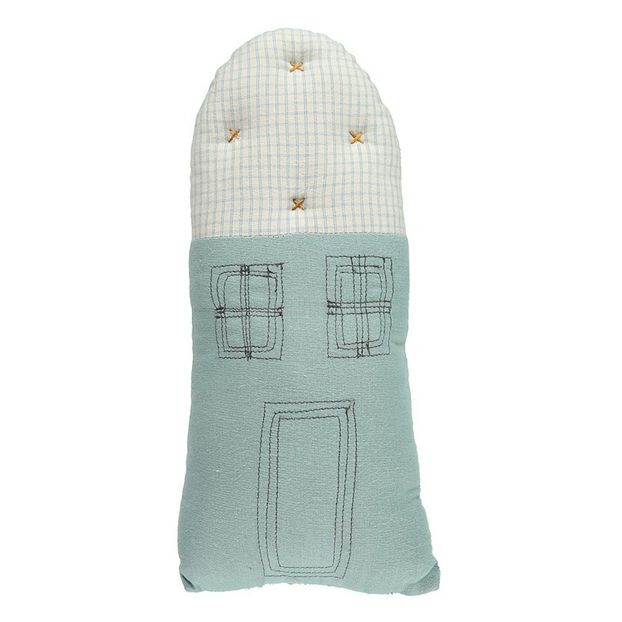 Checkered House Cotton Cushion 11x26cm -product