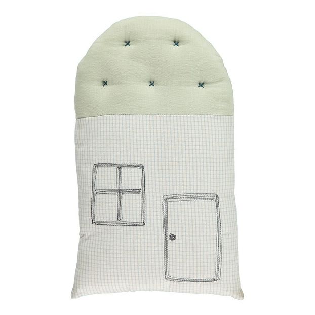 House Checkered Cotton Cushion 24x38cm-product