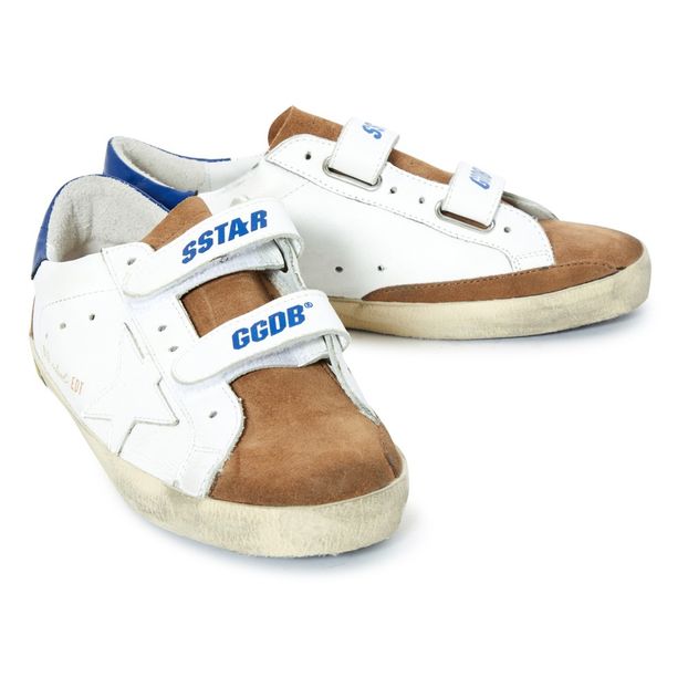 Old School Velcro Leather Trainers -product