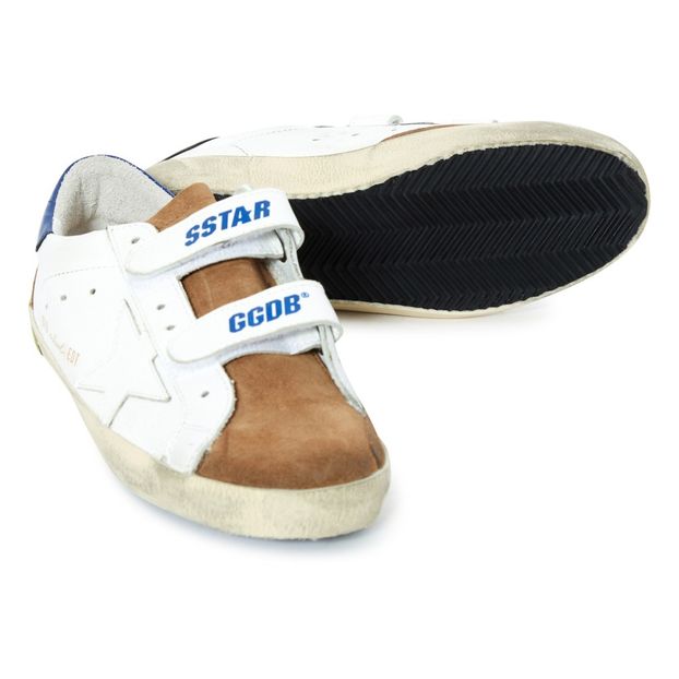 Old School Velcro Leather Trainers -product