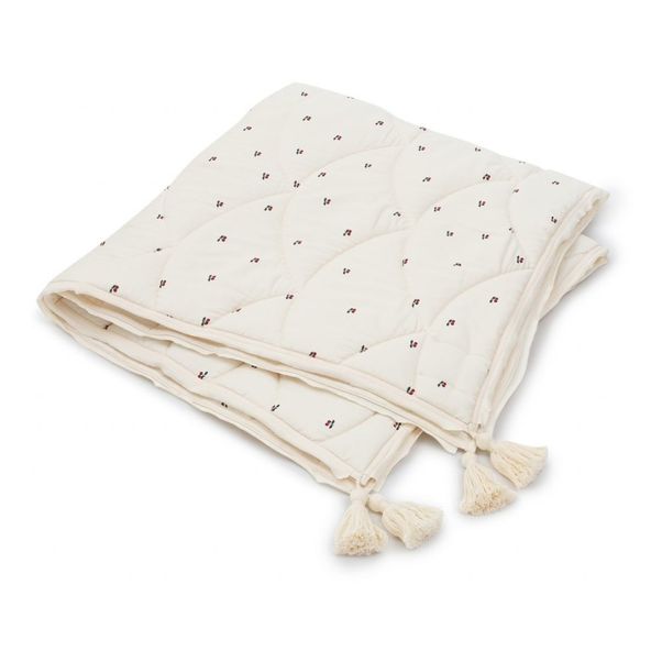 Organic Cotton Cherry Quilted Blanket -product