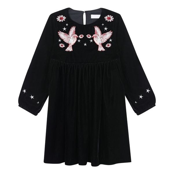 Robe Velours Colibris Brodés Georgina-product