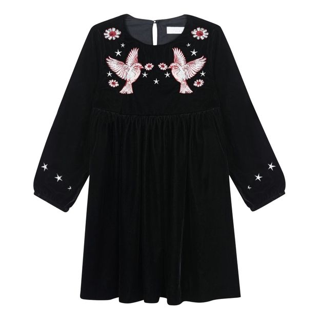 Robe Velours Colibris Brodés Georgina-product