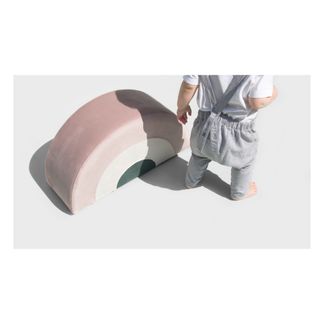 Maison Deux Hocker Regenbogen aus Velours-listing