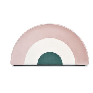 Maison Deux Hocker Regenbogen aus Velours-listing