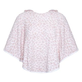 Moumout Poncho enfant en gaze de coton avec capuche, imprimé-listing