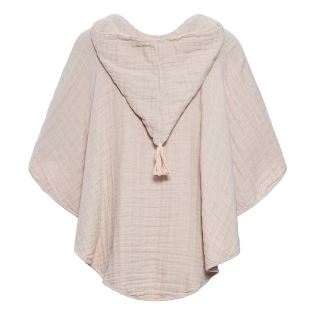Poncho enfant en gaze de coton avec capuche-product