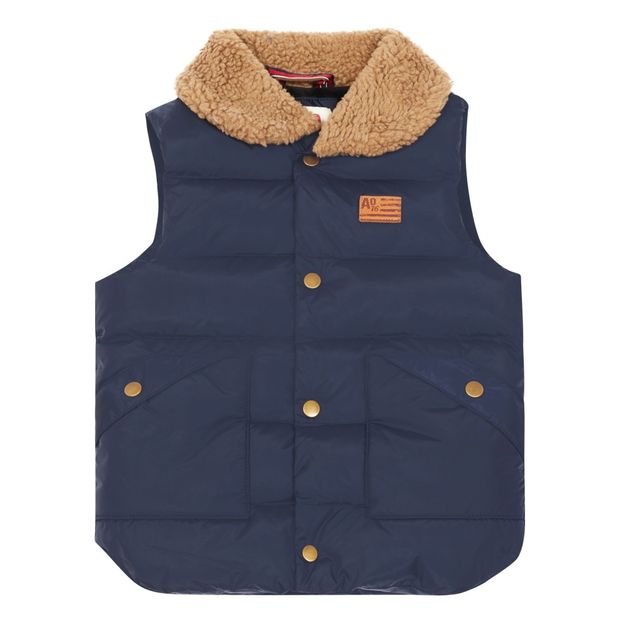 Doudoune Sans Manches Col Façon Fourrure-product