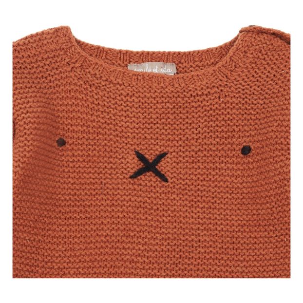 Pull Coton et Mérinos Tricoté Main-product