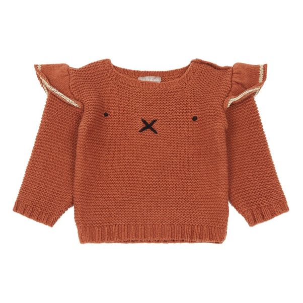 Pull Coton et Mérinos Tricoté Main-product