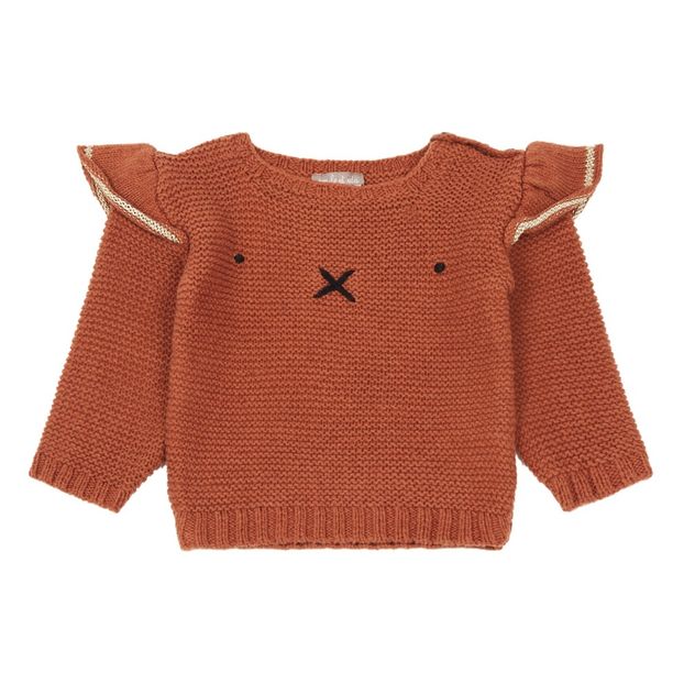 Pull Coton et Mérinos Tricoté Main-product