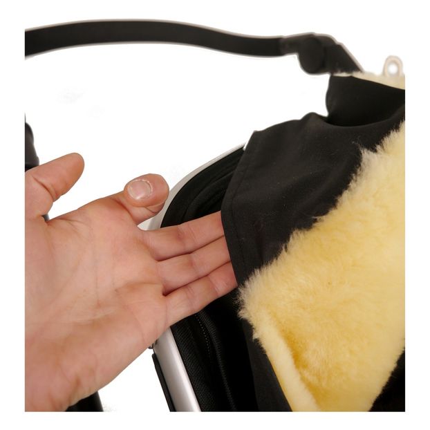 Kinderwagenfußsack aus echtes Lammfell Naturell-product