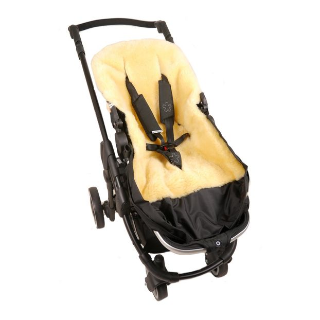Kinderwagenfußsack aus echtes Lammfell Naturell-product