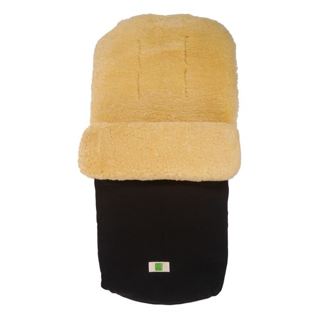 Kinderwagenfußsack aus echtes Lammfell und Bio-Baumwolle Natura-product