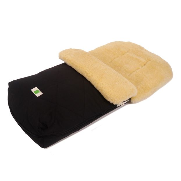 Kinderwagenfußsack aus echtes Lammfell und Bio-Baumwolle Natura-product