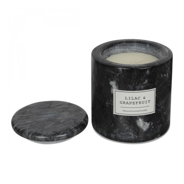 Candela in marmo Lilla e Pompelmo-product