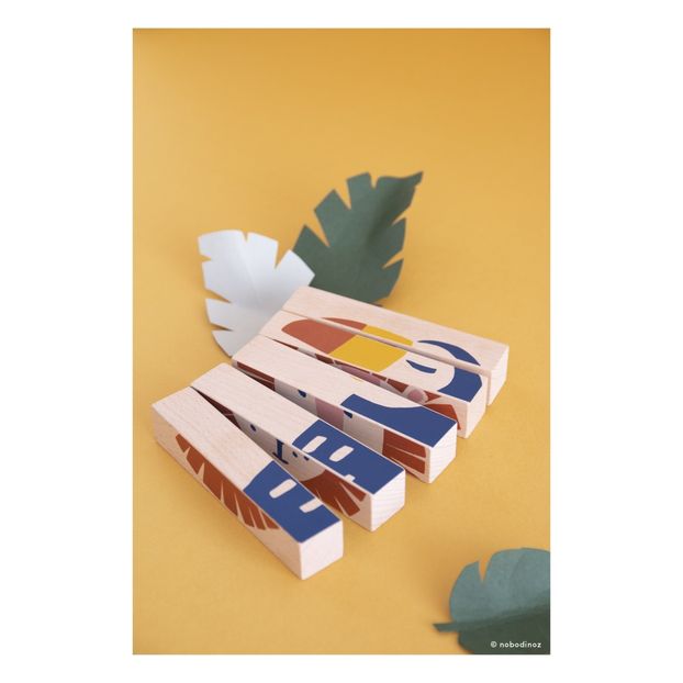 Cubes en bois animaux de la savane-product