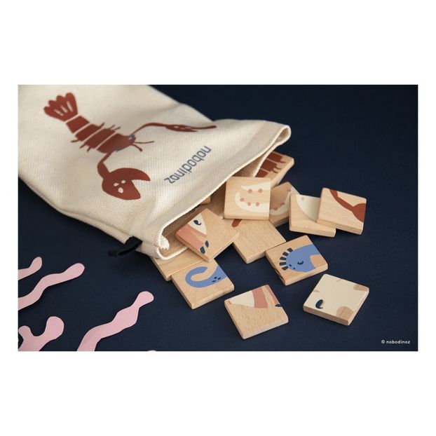 Cubes en bois animaux de la mer-product