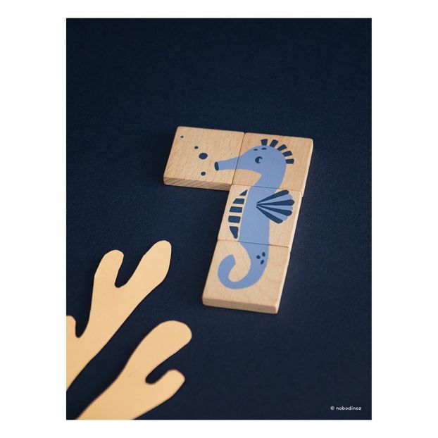 Cubes en bois animaux de la mer-product