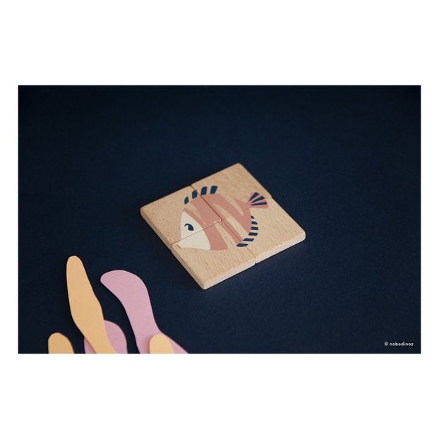 Cubes en bois animaux de la mer-product