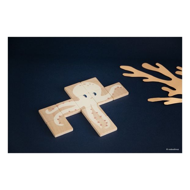 Cubes en bois animaux de la mer-product