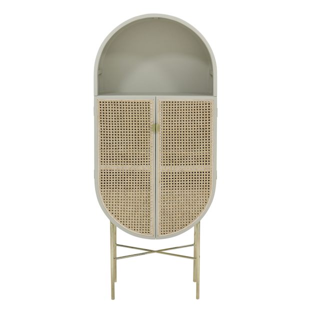 Retro Oval Cabinet with Cane Webbing-product