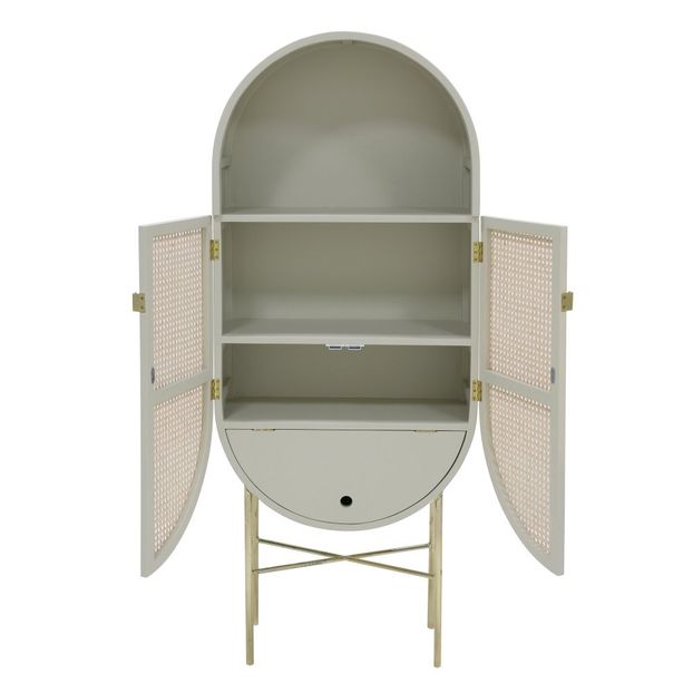 Retro Oval Cabinet with Cane Webbing-product