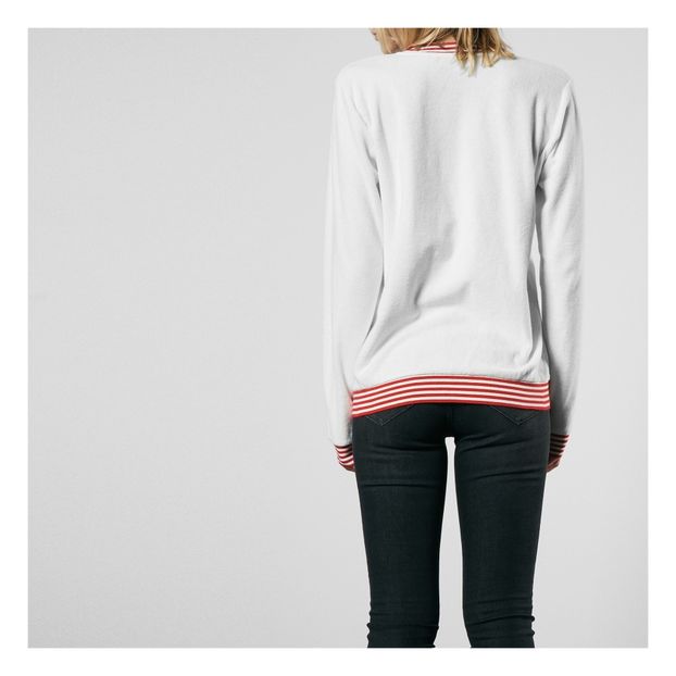Sudadera de tela de rizo bordada Beso de algodón biológico-product