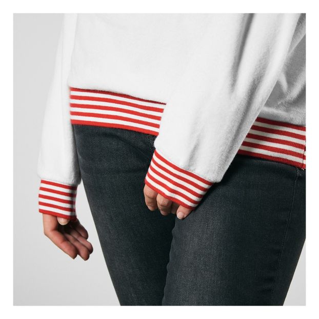 Sudadera de tela de rizo bordada Beso de algodón biológico-product