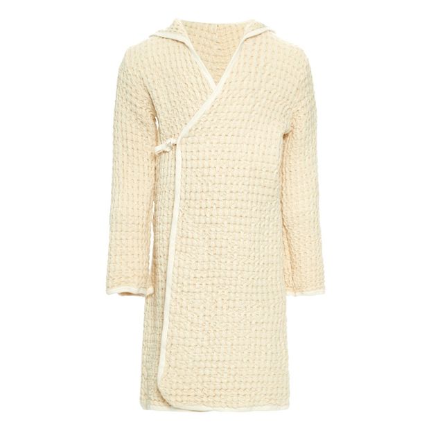 Peignoir enfant en gros nid d'abeille avec capuche-product