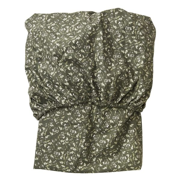 Drap-housse en percale de coton Floral Moss-product