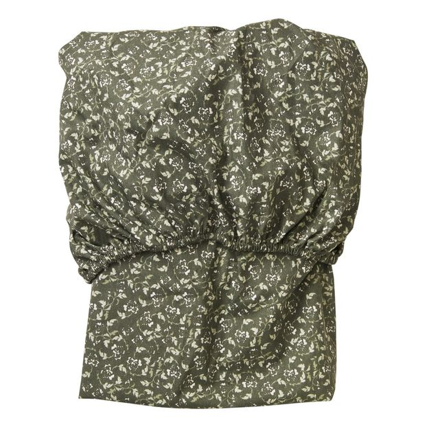 Floral Moss cotton percale fitted sheet-product