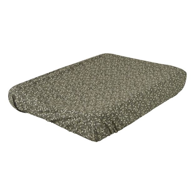 Housse de matelas à langer en coton Floral Moss-product