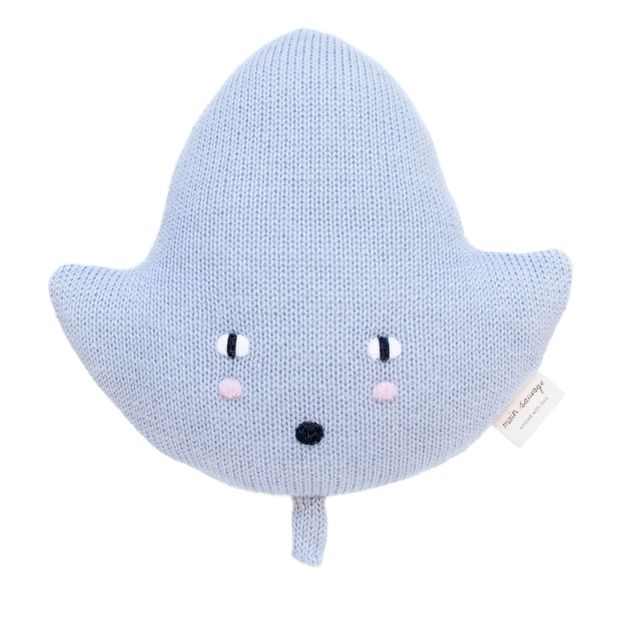 Mini Coussin Feuille bleu-product