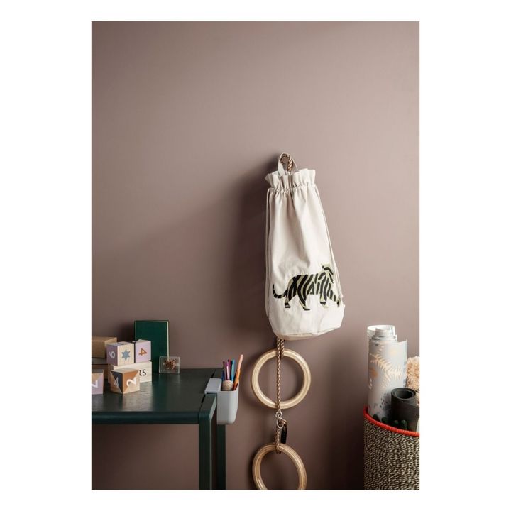 Tiger organic cotton storage bag | Ecru- Product image n°1