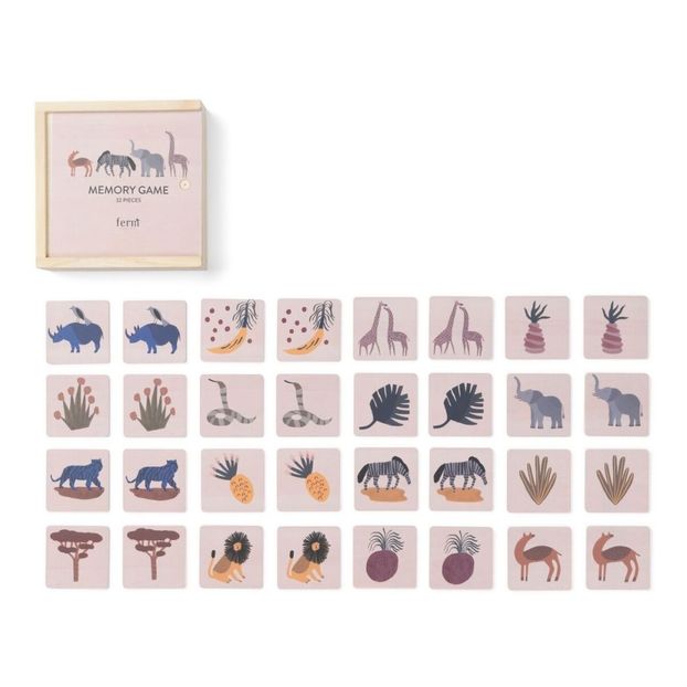 Safari wooden memory game-product