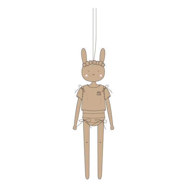 Pantin lapin en bois Faustine-product