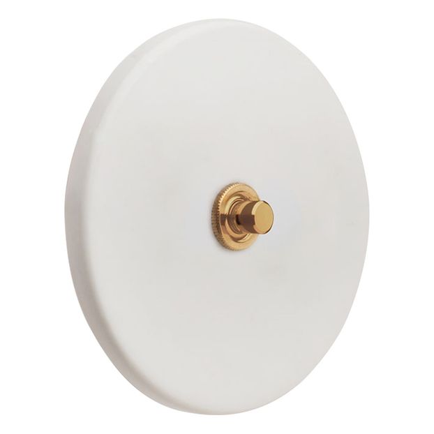 Bouton poussoir en laiton et porcelaine-product