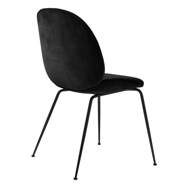 Chaise Beetle rembourrée base Conic, GamFratesi 2013, Noir/Velours-product